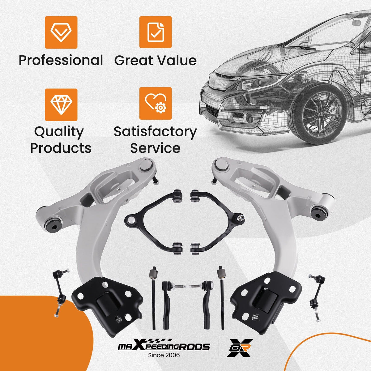 Control Arm Kit for Ford Crown Victoria, Lincoln Town Car (2003–2011)