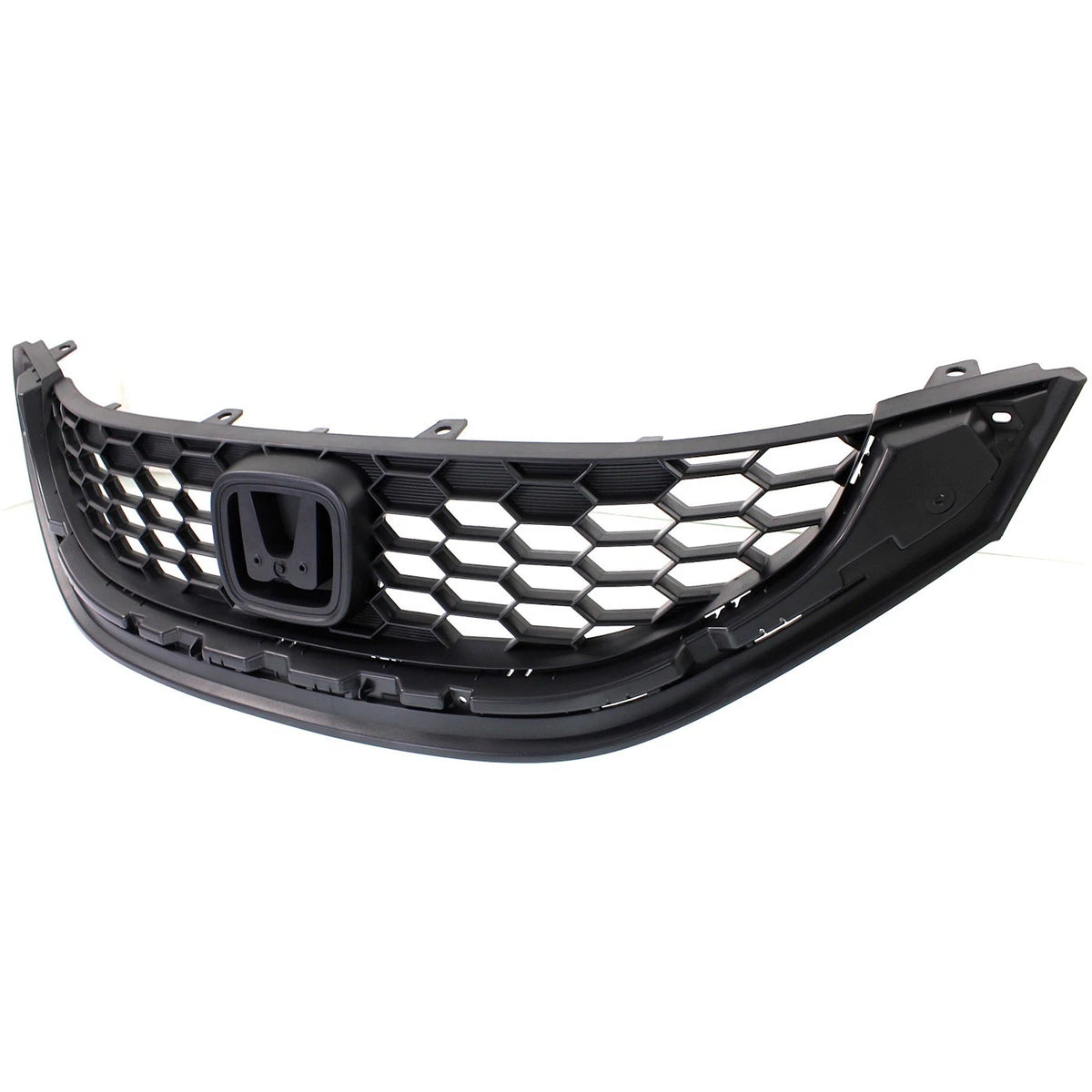 Grille Assembly for Honda Civic HF LX Sedan (2013–2015) Textured Black CAPA