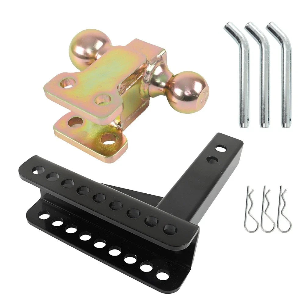2" Dual Ball Adjustable Trailer Towing Hitch for Universal (14K)
