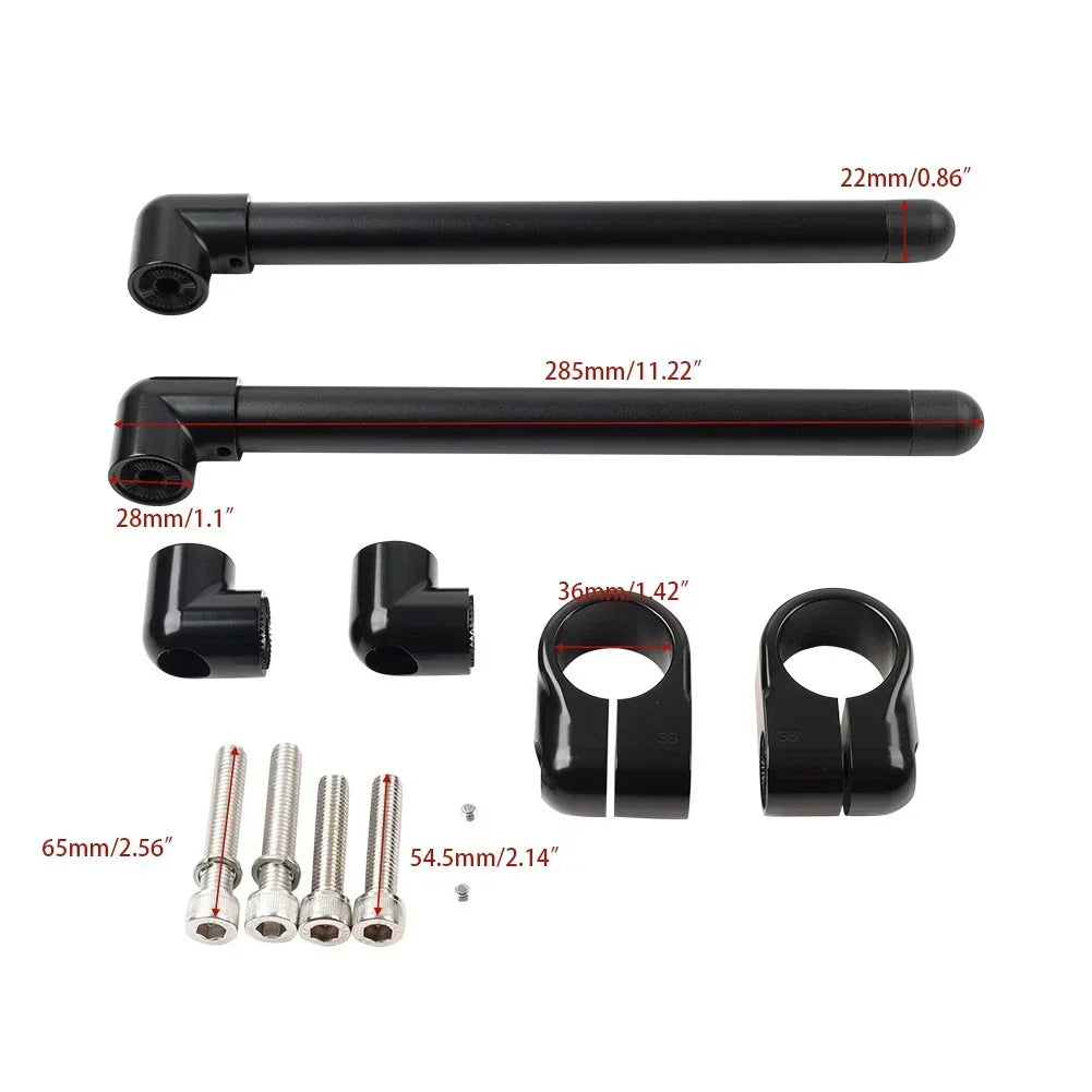 Universal Motorcycles 36MM 7/8" Clip-On Handlebar for Cafe Racer