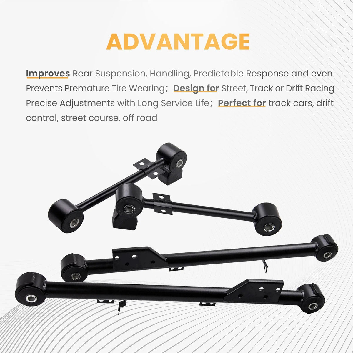 4X Rear Upper Lower Trailing Control Arm for Pathfinder QX4 (1997–2003)