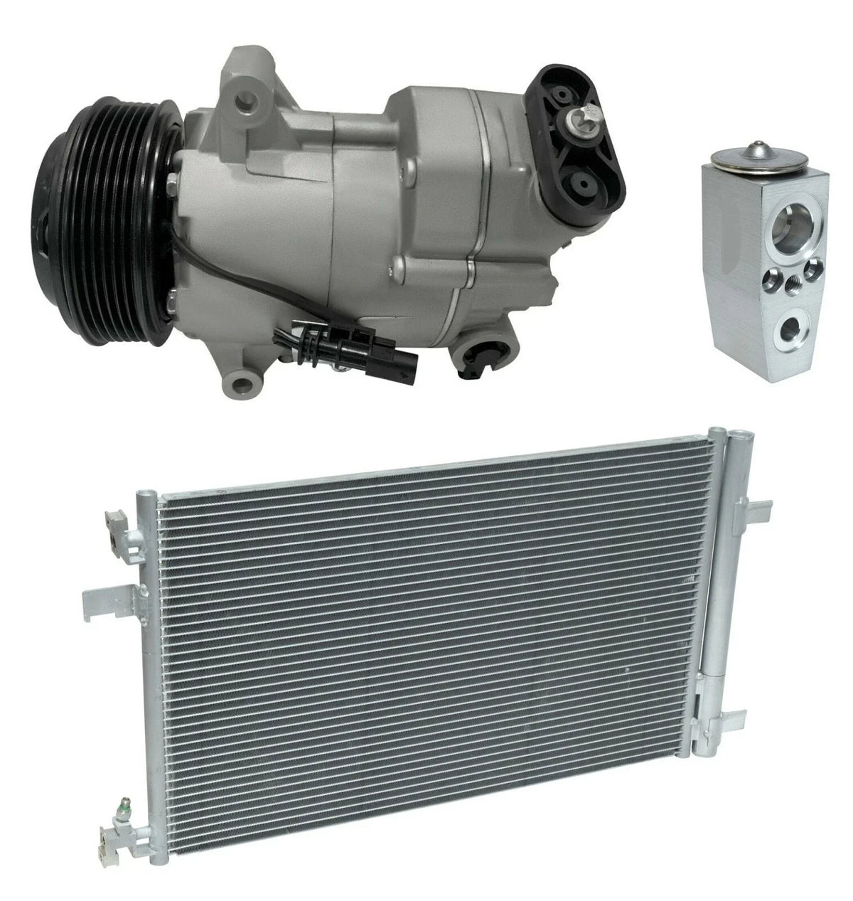 AC Compressor Kit W Condenser for Chevrolet Cruze Limited 1.8L (2016–2016)