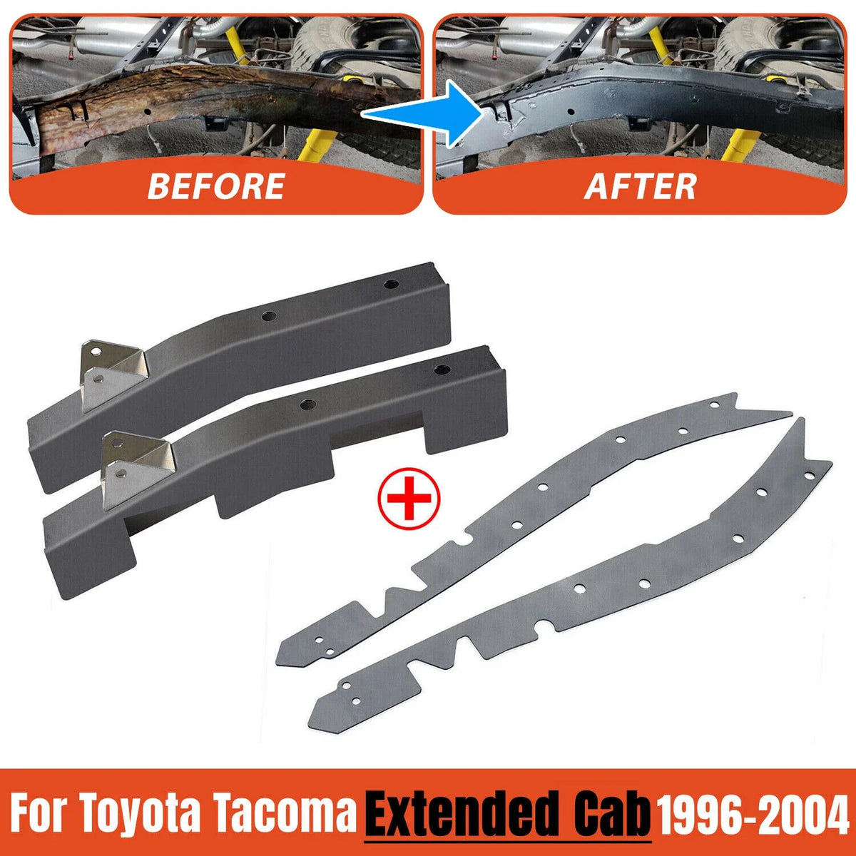 Repair Plate & Mid Frame Rust Kit for Toyota Tacoma (1996-2004)