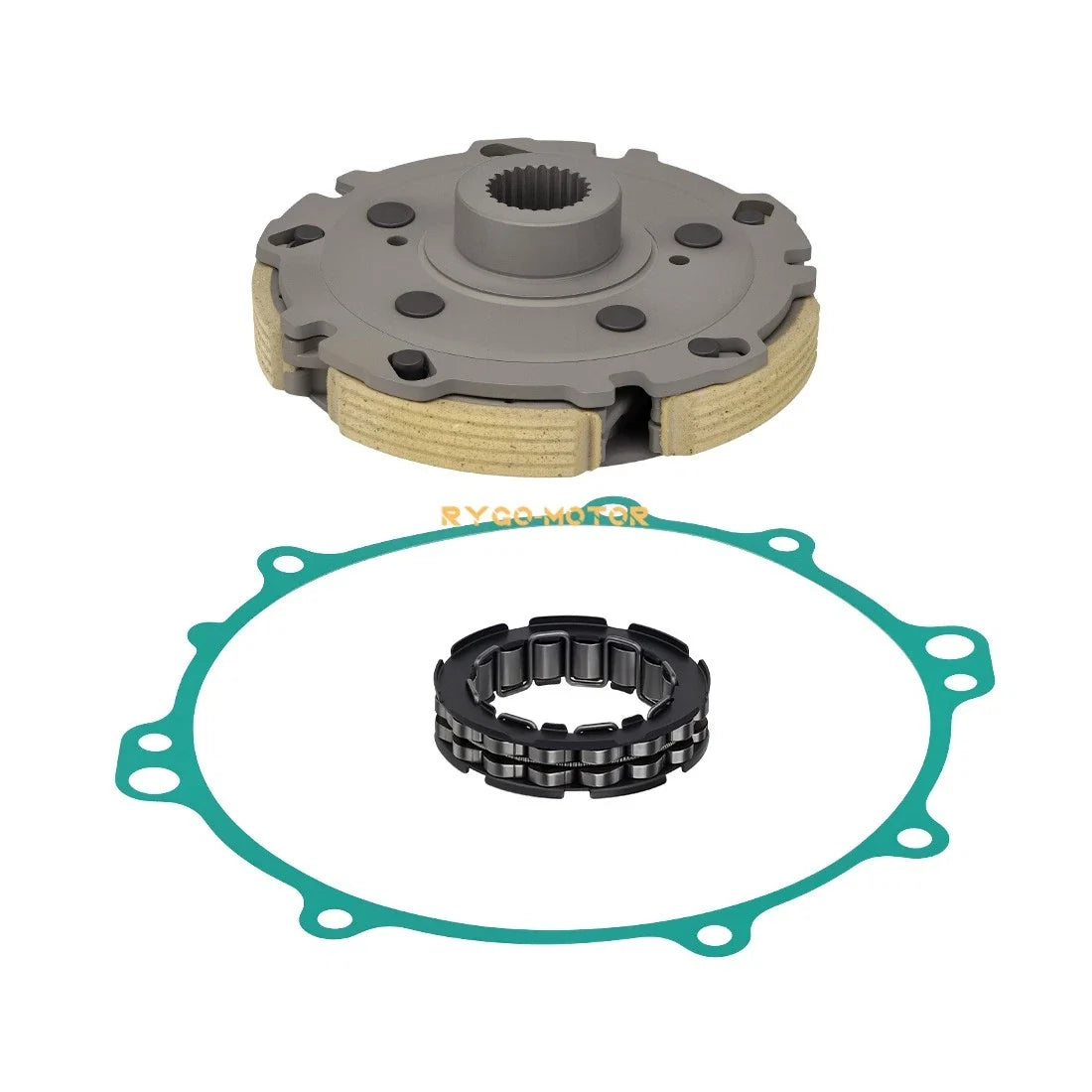 Gasket, Wet Clutch Carrier & One Way Bearing for Yamaha Grizzly Kodiak 400-450
