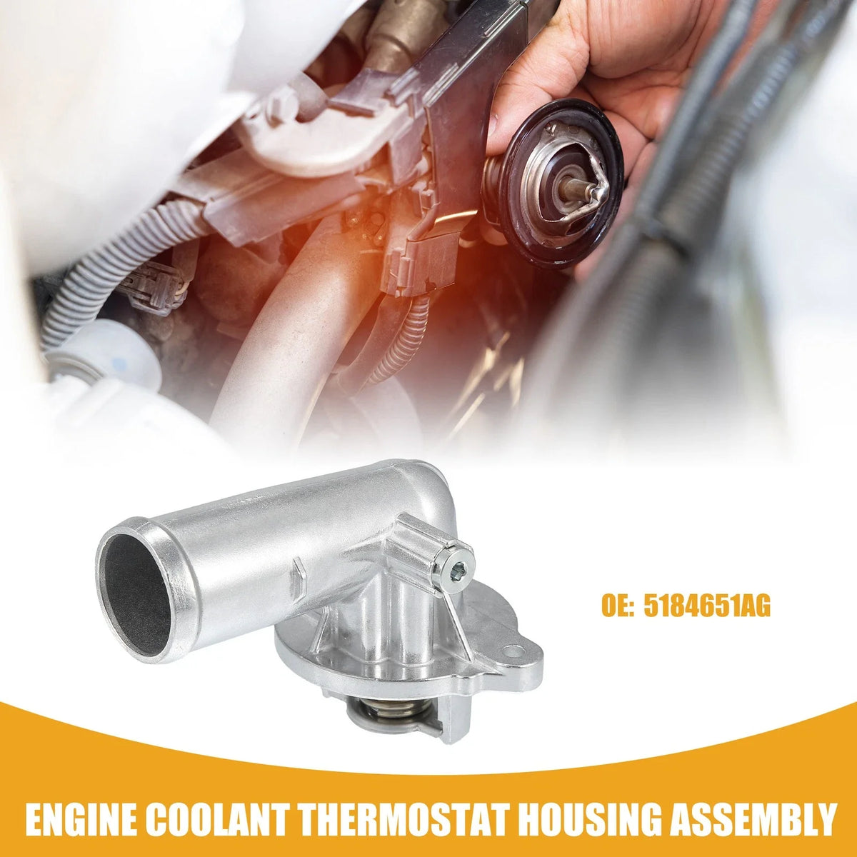 Coolant Thermostat Housing Assembly No. 5184651AG for Dodge Durango (2011–2015)
