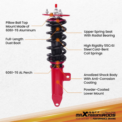 Front Coilovers with Adj Dampers for 2006-2010 Dodge Charger SRT-8