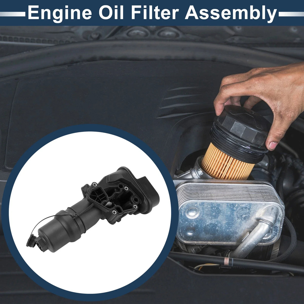 Engine Oil Filter Base Housing Assembly for Volkswagen Jetta (2007–2008) No. 06F115397H