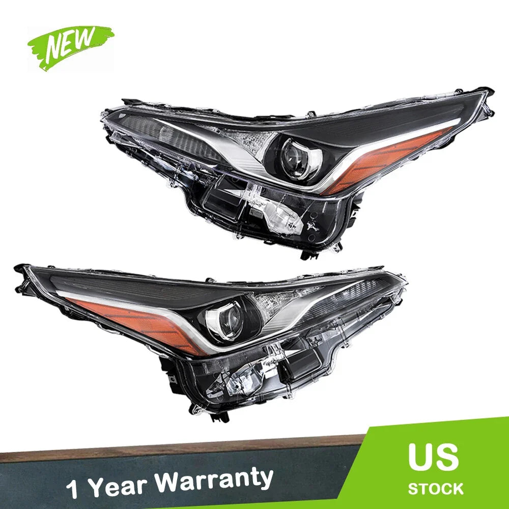 Set of 2 Projector Headlight Assemblies for Toyota Prius (2019–2022)