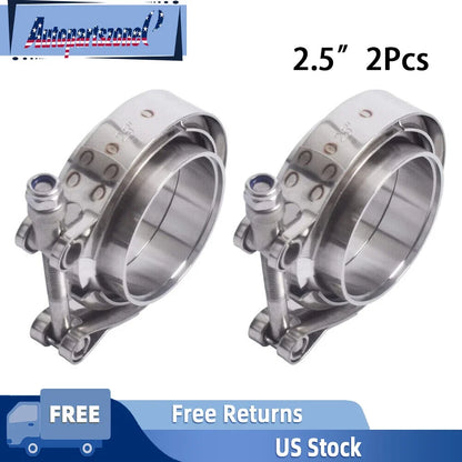 V-band Clamp Flange Kit for Exhaust Downpipe - 2Pcs