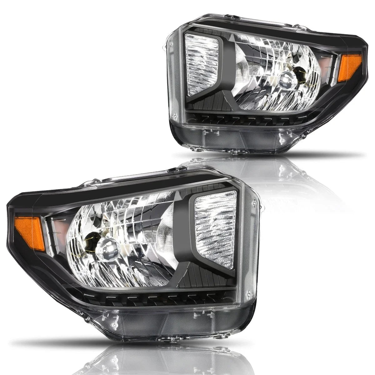Direct Replacement Headlight for Tundra (2014–2020) Black Housing Amber Corner