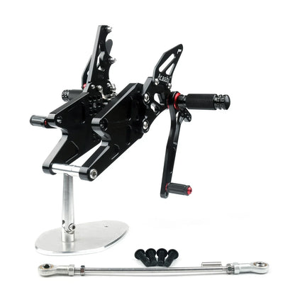 Adjustable Rearset Foot Pegs Black for Yamaha MT-03/MT-25 (2015-Present)