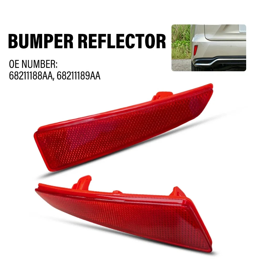 Rear Bumper Reflectors (2X) - Red Lens for Lexus RX350 RX450h 2016-2019