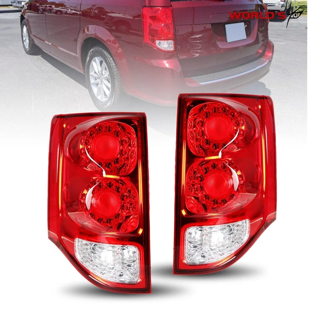 LED Chrome Red Tail Lights for Dodge Grand Caravan (2011–2020)