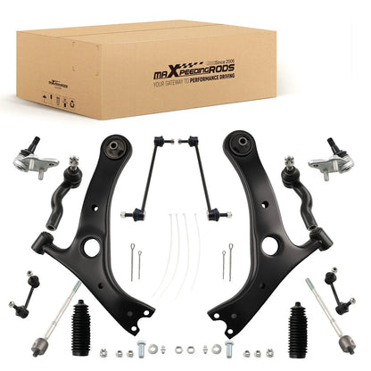 14PC Ball Joint and Tie Rod Front Lower Control Arm Set for RAV4 01-05