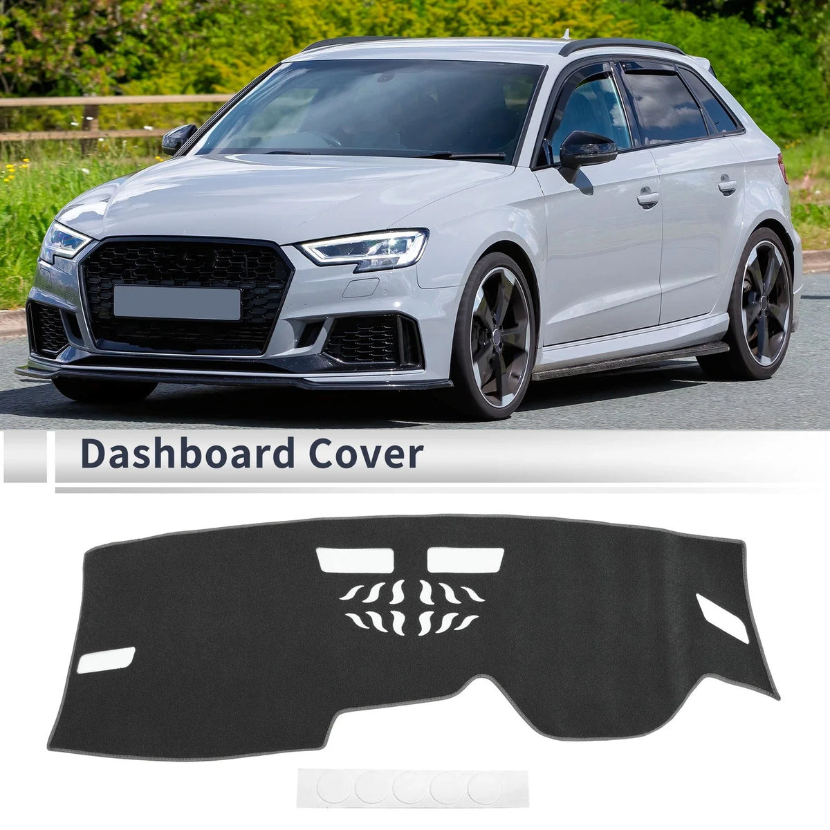Dashboard Cover Mat for Volkswagen Golf 8 (2021–2024) Sun Protector Gray