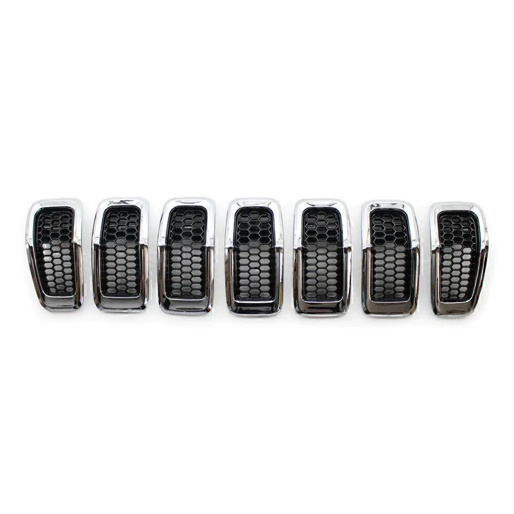 Grille Inserts Trim Cover in Chrome for Jeep Cherokee (2014-2018)