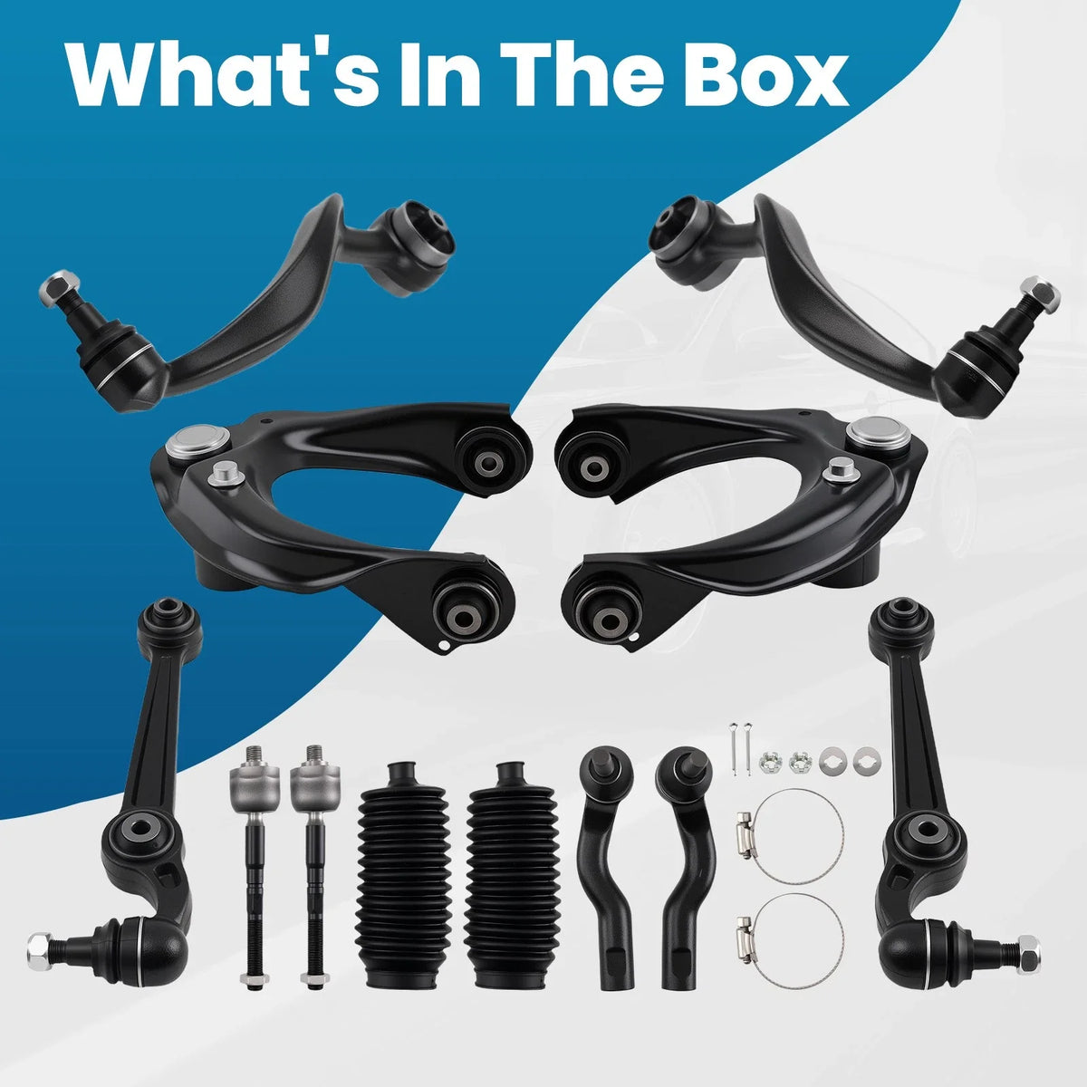 12pc Front Control Arms with Ball Joints & Sway Bars for 2010-2012 Ford Fusion