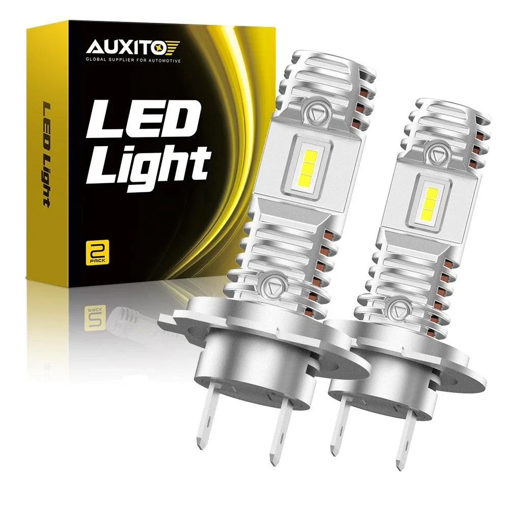 LED Headlight Bulbs Kit H7 for High/Low Beam (50000LM, 6000K)