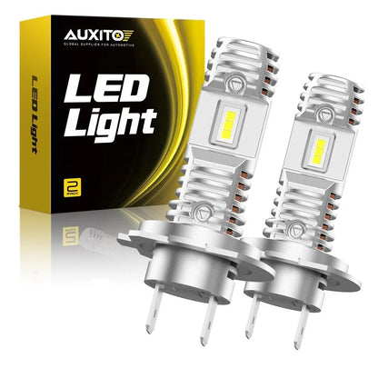 LED Headlight Bulbs Kit H7 for High/Low Beam (50000LM, 6000K)