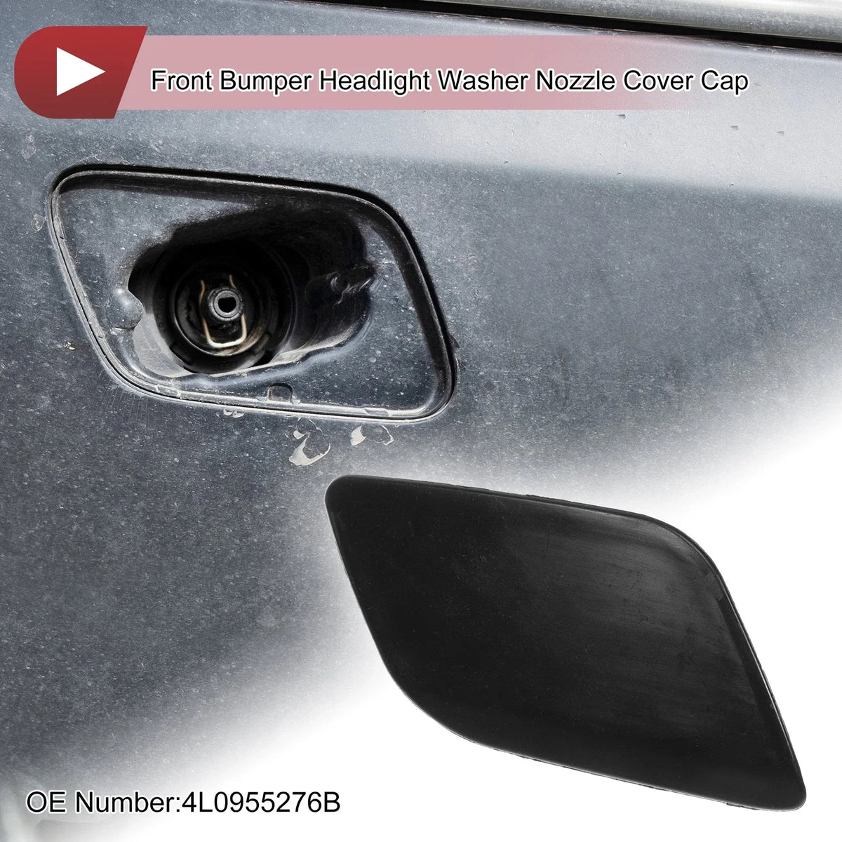 Front Right Washer Nozzle Cover Cap for Audi Q7 (2007–2009) 1 Pcs Unpainted