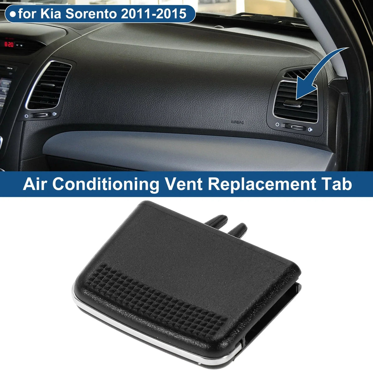1 Pc Vent Outlet Tab Clip for Kia Sorento (2011–2015) Front Center Console Right