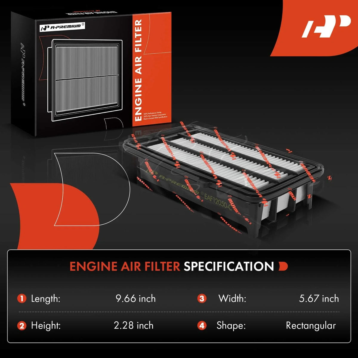 Cabin Air Filter with Activated Carbon & Engine Filter for Honda CR-V 2017-2022