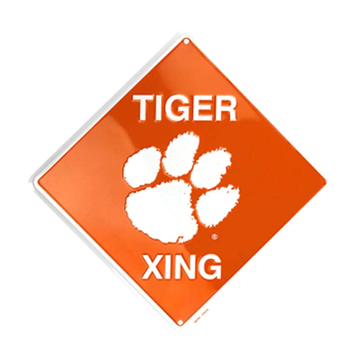 Clemson University Tiger Xing Crossing Street Sign 12" x 12"