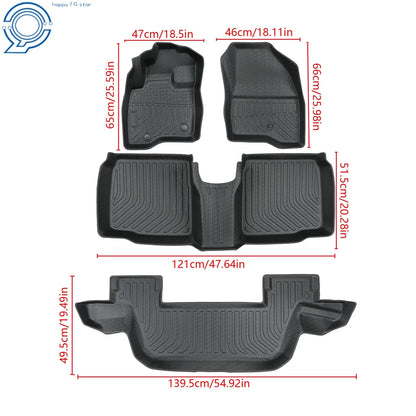 3D All Weather Floor Mats for Ford Explorer (2015–2019)
