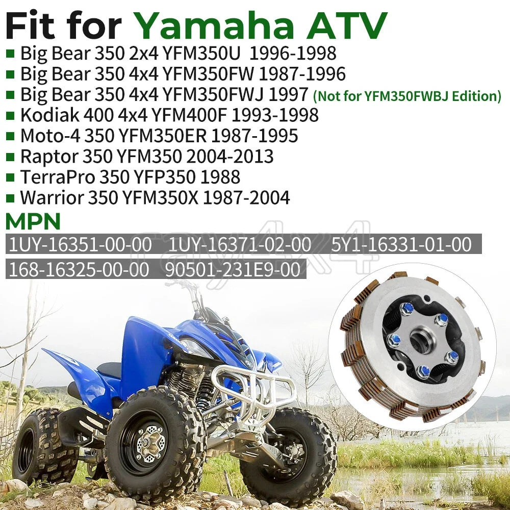 Complete Heavy Duty Clutch Assembly for Yamaha Warrior 350 (1987–2004)