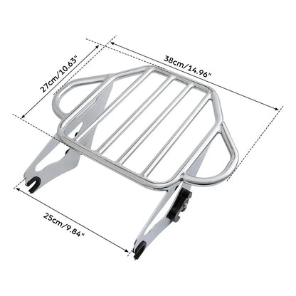 Chrome Luggage Rack Docking Hardware Kit for Harley Electra Glide (2009–2013)
