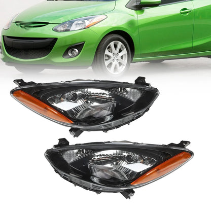 Headlamp Pair Halogen for Mazda 2 (2011–2014)