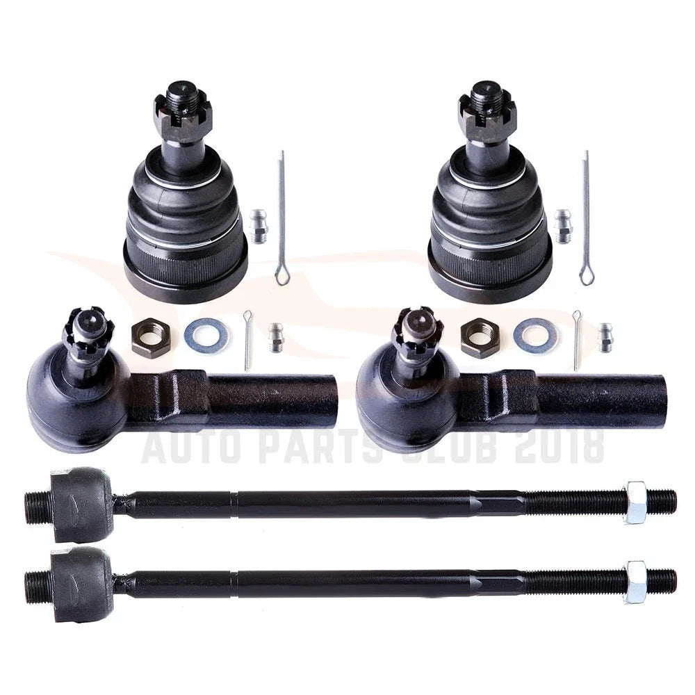 Set of 6 Front Lower Ball Joints & Tie Rods for Cadillac DTS (2006–2011)