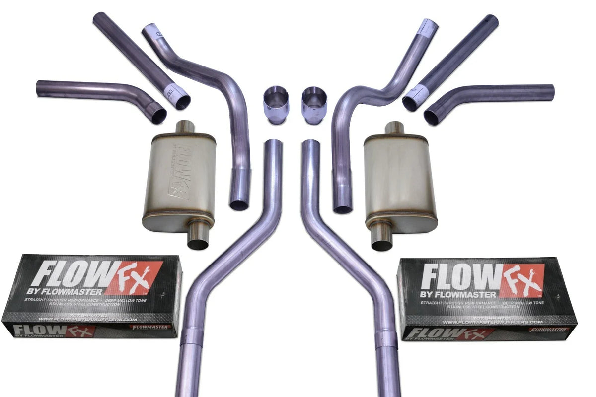 Dual Exhaust Kit for Chevy GMC C10 (1963–1972) - 2.5" Flowmaster Flow FX