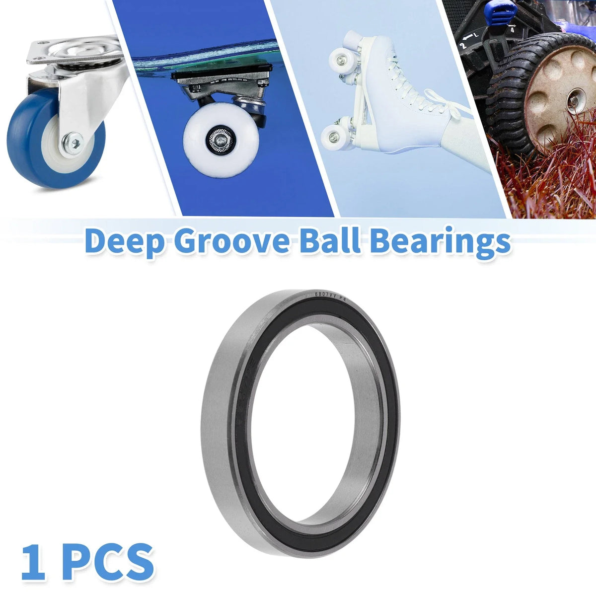 Deep Groove Ball Bearings 6807VV for Various Models (35x47x7mm)