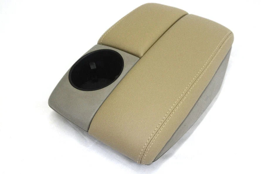 Center Console Armrest Cover for Audi Q7 (2007–2015) Beige PVC Leather