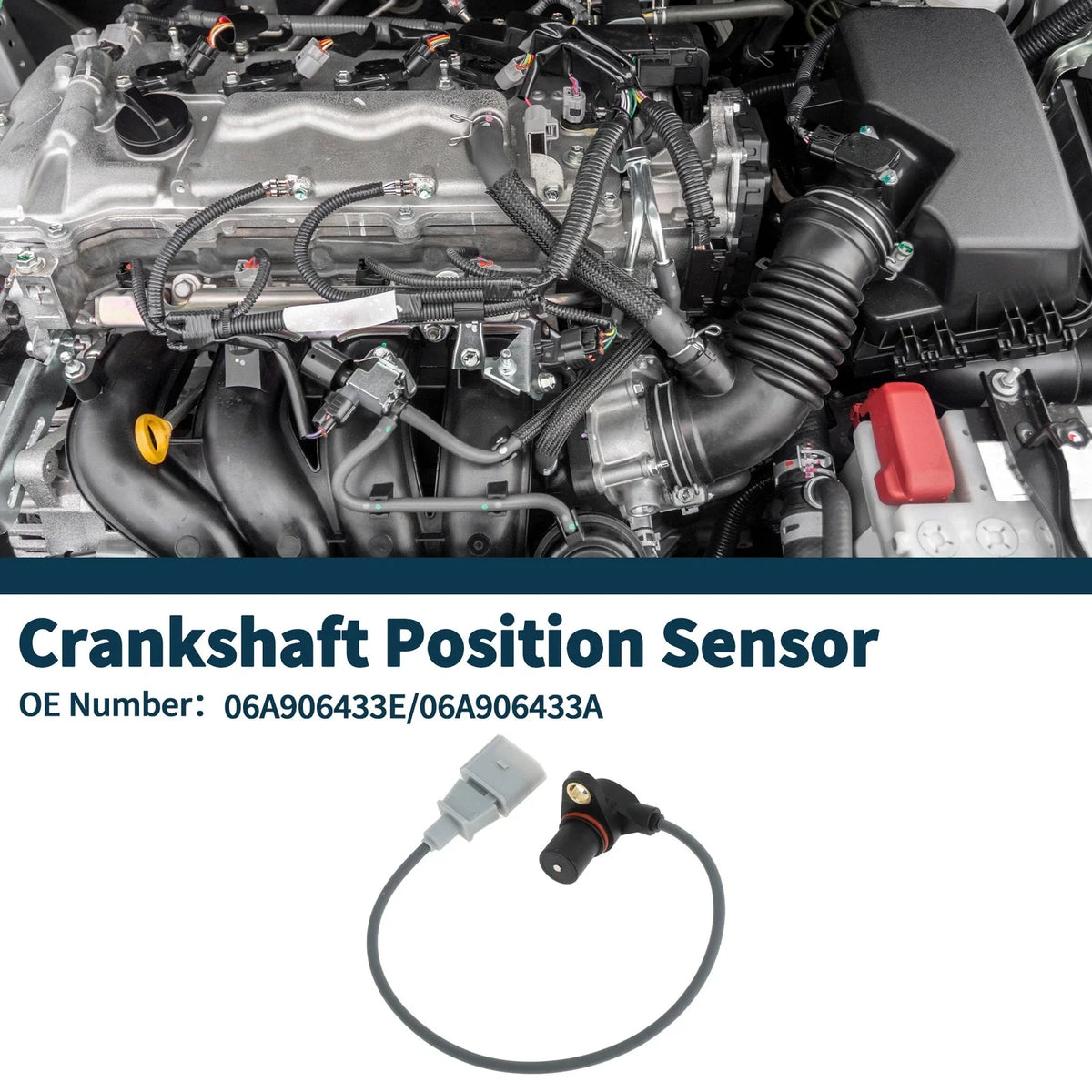 Crankshaft Position Sensor for Audi A4 B7 2.7 TDI (2005–2008) No. 06A906433E