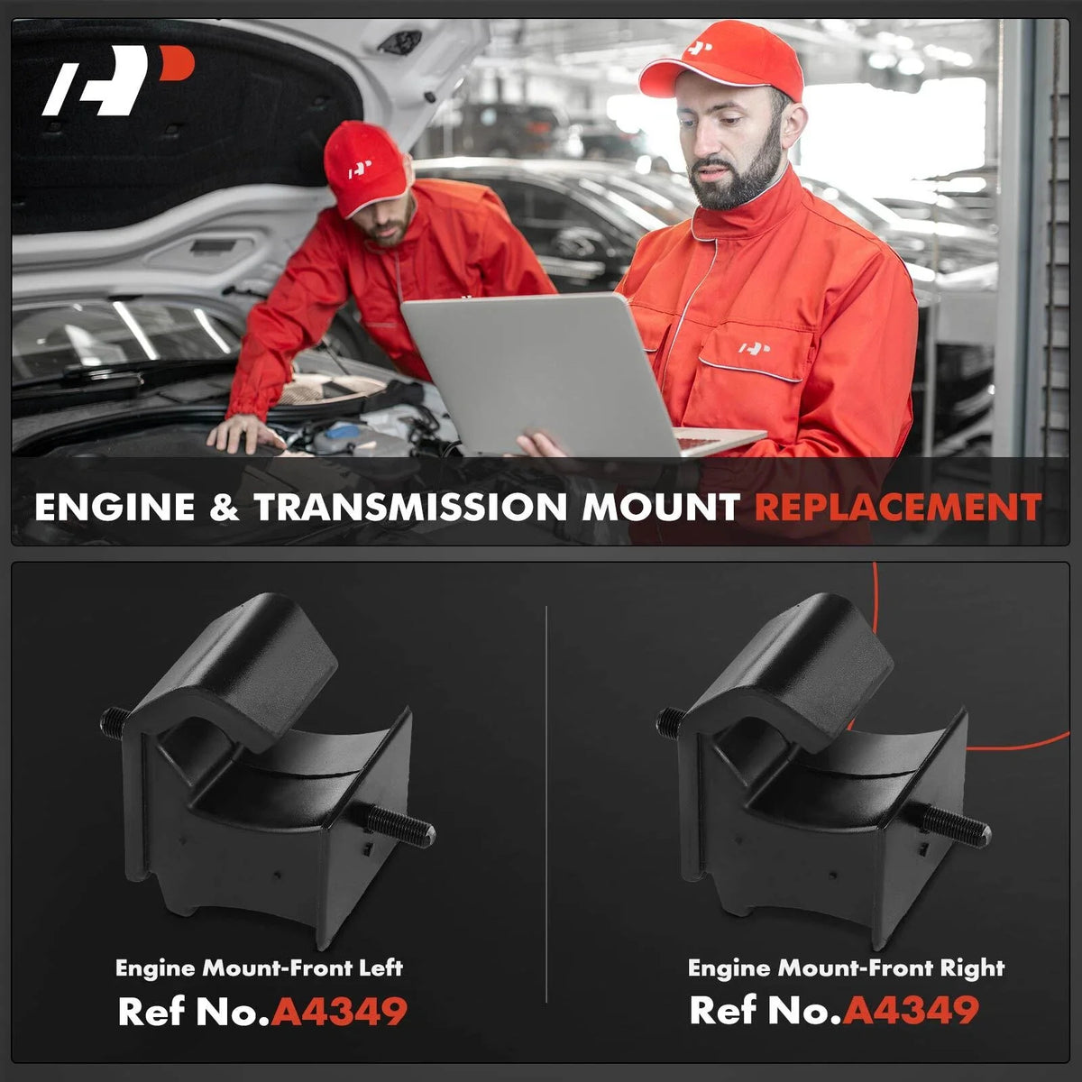 2X Front Engine Mounts for L4 2.5L Gas Nissan Frontier (2005-2019)