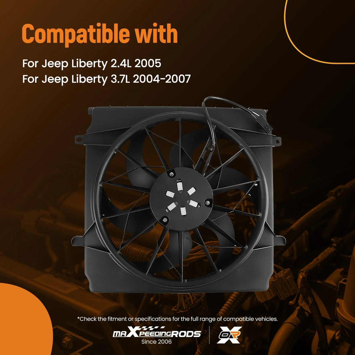 Radiator Cooling Fan for 2004-2007 Jeep Liberty CH3115143 5174136AA