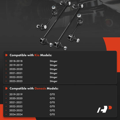 4-Piece Sway Bar Link Set with Ball Joint for Kia Stinger (2018-2023)