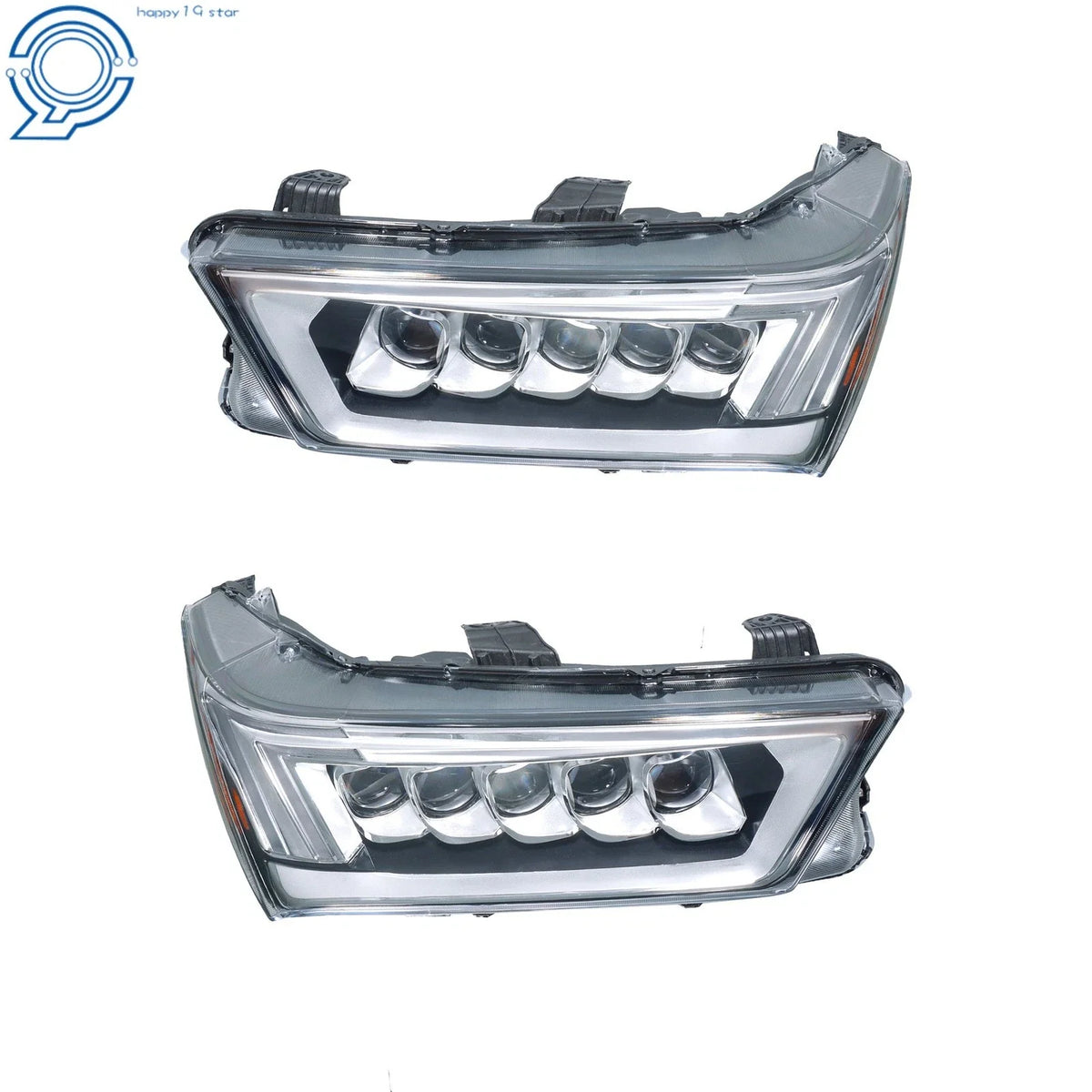 2X LED Headlights Chrome Without Module for Acura MDX (2017-2020)