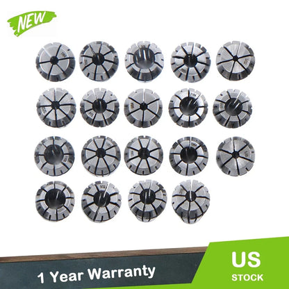 19Pcs Spring Collet Set ER16 for CNC Milling Lathe Tool
