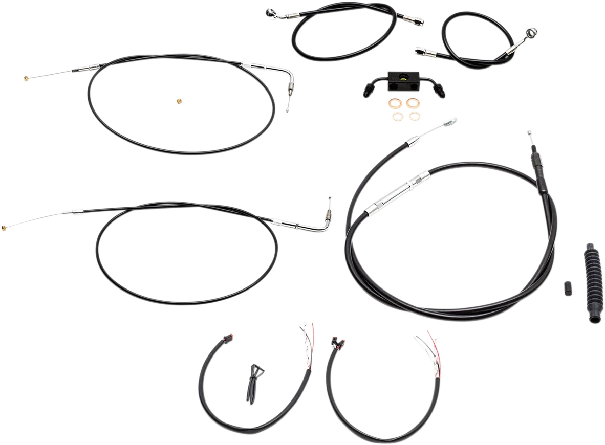 Handlebar Cable/Brake Line Kit for LA Choppers Mini Handlebars (Complete)