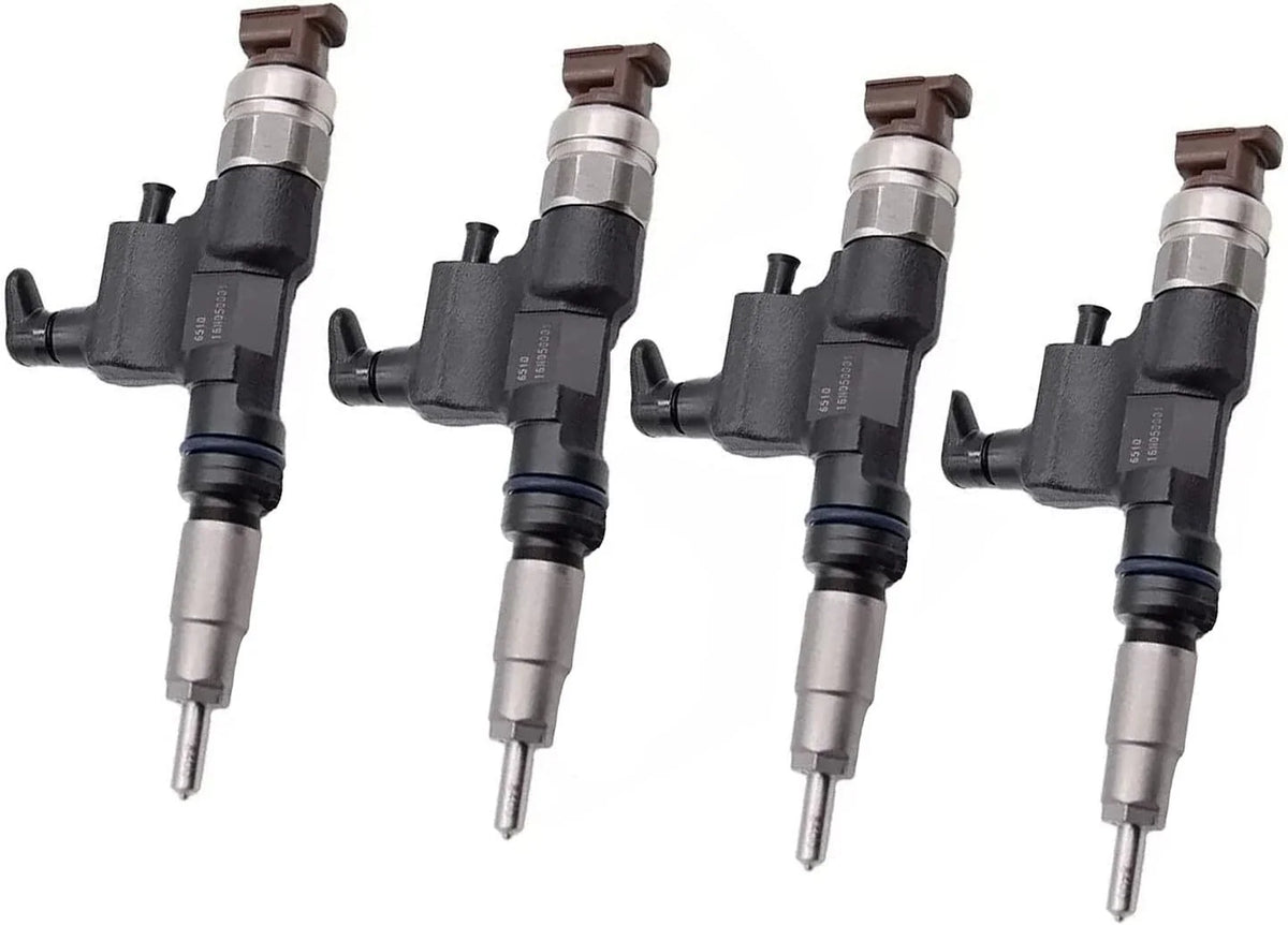 Set of 4 Common Rail Injectors 095000-6521 23670-E0091 for Hino Dyna (N04C)