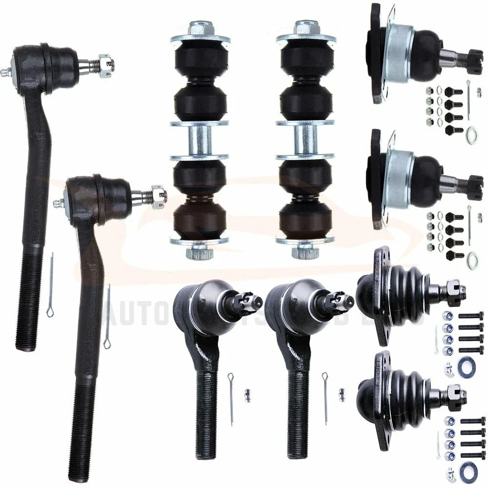 Set of 10 Front Ball Joints Tie Rods Sway Bars for Chevy Blazer (1999–2001)