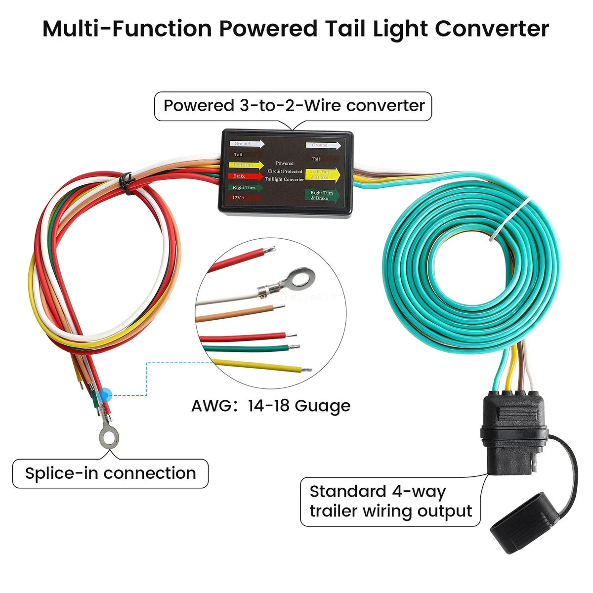 4-Way Converter Harness for LED Tail Lights (56236)
