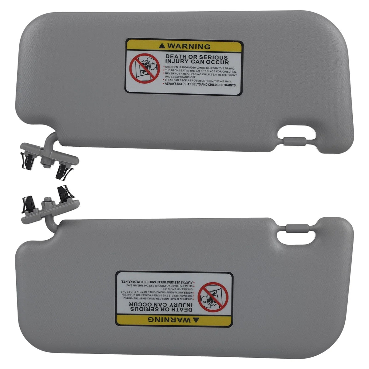 Front Sun Visors Set for Toyota Corolla (2009–2013) Gray