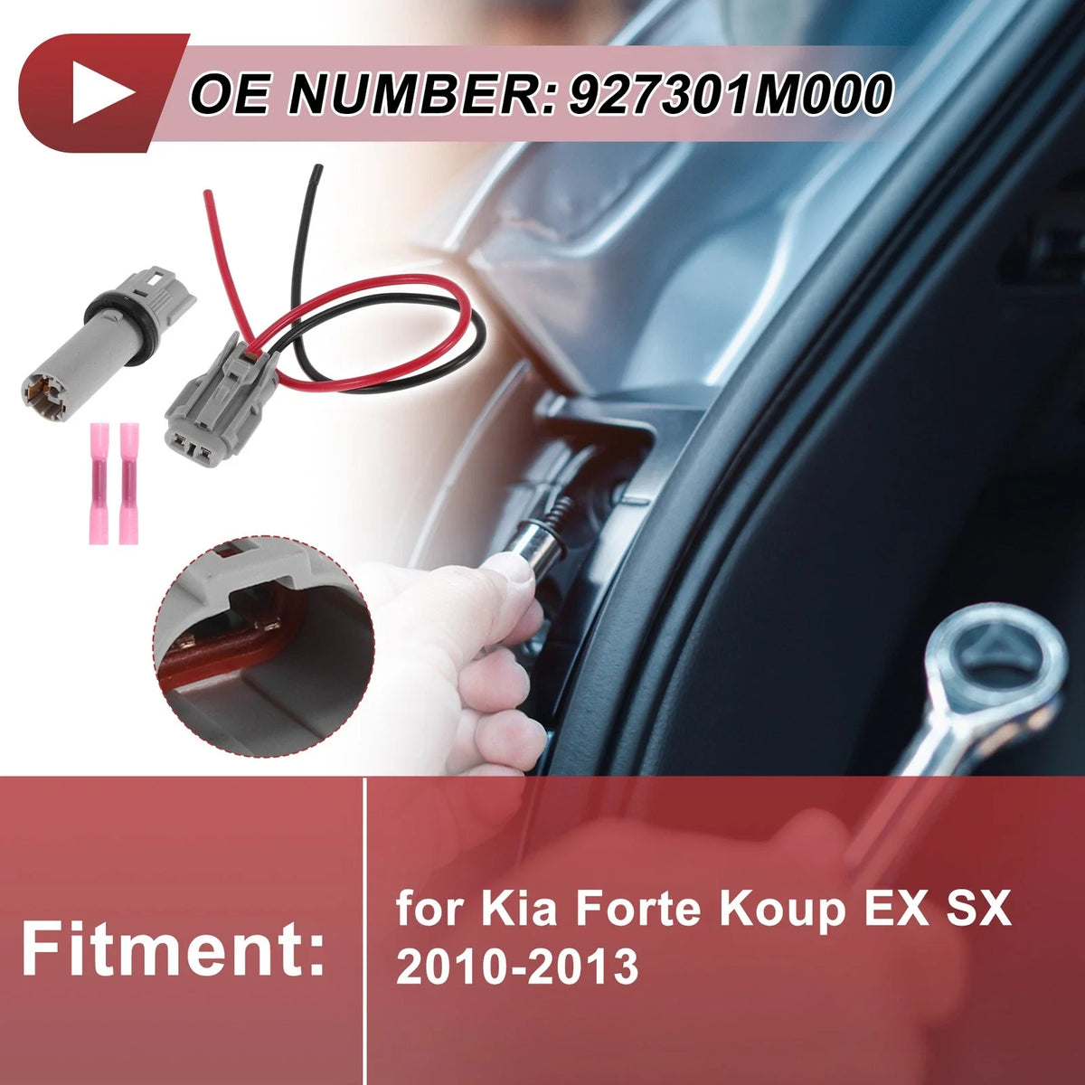 Brake Light Socket Wiring for Kia Forte Koup EX SX (2010–2013) No. 927301M000