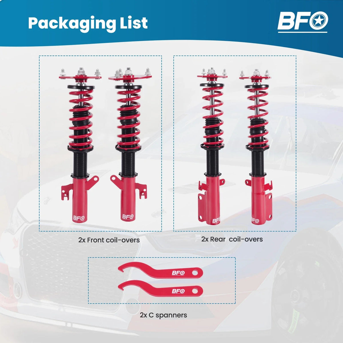 Coilover Suspension System for Toyota Camry XV40 2007 to 2011