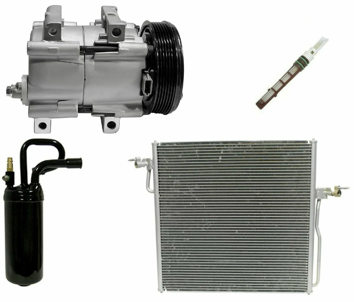 AC Compressor Kit With Condenser for Ford Explorer Sport Trac 4.0 (2004)