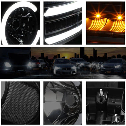 LED DRL Headlight with Chasing Turn Signal Lamp for FJ Cruiser 2007–2014